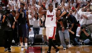 Platz 18: Dwyane Wade (Miami Heat): 43 Punkte gegen die Dallas Mavericks, Finals 2006, Game 4 - Endstand: 98:74 für Miami