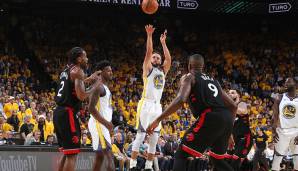 Platz 8: Stephen Curry (Golden State Warriors): 47 Punkte gegen die Toronto Raptors, Finals 2019, Spiel 3 - Endstand: 123:109 für Toronto