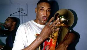 Finals-MVPs gewann Scottie Pippen nicht, dafür holte er mit den Bulls zwischen 1991 und 1998 sechs Meisterschaften. Die Awards gingen dabei logischerweise an…