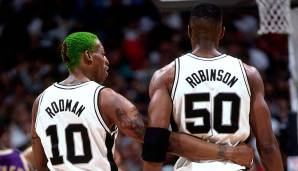 "Ferner liefen": Das Zusammenspiel von Dennis Rodman und David Robinson bei den Spurs war nur von kurzer Dauer.