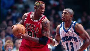 Dennis Rodman (1986-2000, Pistons, Spurs, Bulls, Lakers, Mavericks) - 2x All Star, 2 Defensive Player of the Year