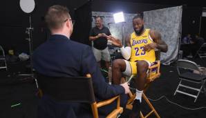 LeBron James absolvierte am Montag seinen ersten Media Day für die Lakers.