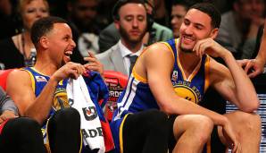 Platz 1: Golden State Warriors - Stephen Curry (26,4 Punkte, 5,1 Rebounds, 6,1 Assists) und Klay Thompson (20 Punkte, 3,8 Rebounds, 2,5 Assists)