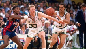 Platz 23: DENNIS JOHNSON – Mit seinem Layup in Spiel 5 der Conference Finals 1987 traf Johnson die Pistons direkt ins Herz. Den Punkten ging allerdings der wohl berühmteste Steal der Liga-Geschichte von Larry Bird voraus.