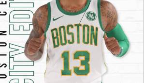 BOSTON CELTICS - Grün/Weiß/Gold, die Celtics repräsentieren ihr Wurzeln, ansonsten wurde nicht viel herumexperimentiert, sondern sich auf Altbewährtes verlassen.