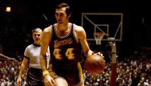 PLATZ 18: 52 Punkte von Jerry West (Los Angeles Lakers) - Spiel 2 der Western Division Finals 1965 gegen die Baltimore Bullets.