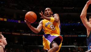 Platz 13: KOBE BRYANT (1996-2016): 24,99 Punkte – 1.346 Spiele für Los Angeles Lakers