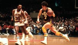 Platz 19: PETE MARAVICH (1970-1980): 24,24 Punkte – 658 Spiele für Atlanta Hawks, New Orleans/Utah Jazz, Boston Celtics