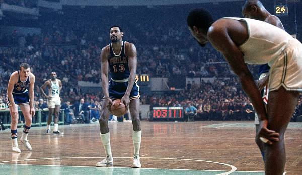 Platz 2: WILT CHAMBERLAIN (1959-1973): 30,07 Punkte – 1.045 Spiele für Philadelphia Warriors, San Francisco Warriors, Philadelphia 76ers, Los Angeles Lakers