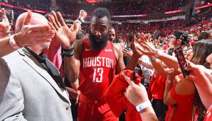 Platz 5: James Harden (Houston Rockets) - Statistiken 2018/19: 36,1 Punkte, 7,5 Assists, 6,6 Rebounds
