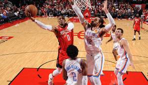Russell Westbrook führt die Rockets gemeinsam mit James Harden zum Sieg gegen sein Ex-Team.