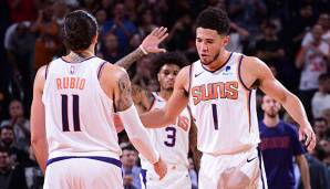 Devin Booker und die Phoenix Suns stehen aktuell völlig überraschend bei einer Bilanz von 5 Siegen zu 2 Niederlagen.
