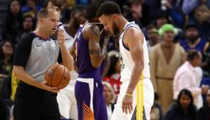 Stephen Curry verletzte sich gegen die Phoenix Suns an der linken Hand.