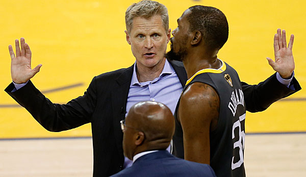Steve Kerr coachte Kevin Durant drei Jahre bei den Golden State Warriors.