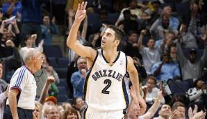 Platz 3: Juan Carlos Navarro (Memphis Grizzlies) - 8 Dreier (9 Versuche) am 16. November 2007 gegen die New Orleans Hornets.