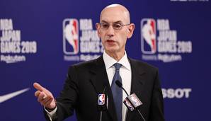 NBA-Commissioner Adam Silver verkündet in Mexiko-Stadt die Erweiterung der G-League auf 29 Teams.