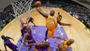 Platz 17: Shaquille O‘Neal (Los Angeles Lakers) im Jahr 1999/00: 30,65 PER (Höchste Auszeichnung: MVP)