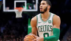 Platz 6: Jayson Tatum (Boston Celtics) - Stats: 21,5 Punkte (+5,8), 6,8 Rebounds (+0,8), 2,9 Assists (+0,8), 43,5 Prozent FG (-1,5), 36,6 Prozent Dreier (-9,6).