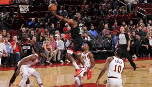 Platz 15: James Harden (Houston Rockets) - 43 Punkte (12/24 FG) in 30 Minuten am 11. Januar 2019 gegen die Cleveland Cavaliers.