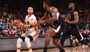 Platz 11: Stephen Curry (Golden State Warriors) - 43 Punkte (15/23 FG) in 29 Minuten am 28. Januar 2017 gegen die L.A. Clippers.