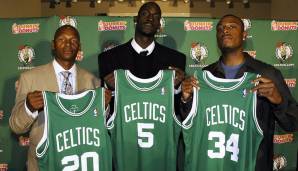 9. Kevin Garnett, Paul Pierce, Ray Allen (Boston Celtics, 2007 bis 2012). Das erste "moderne" Superteam bestand aus drei Spielern, die den Karriere-Höhepunkt eigentlich schon hinter sich hatten – trotzdem feierten sie noch eine erfolgreiche Ära.