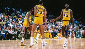 4. Magic Johnson, Kareem Abdul-Jabbar, James Worthy (Los Angeles Lakers, 1982 bis 1989). Dieses Trio spielte in L.A. und prägte die wohl erfolgreichste Ära in der Geschichte der Lakers.
