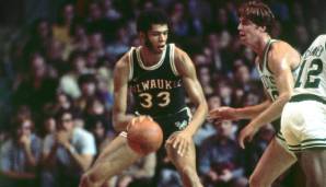 Platz 5: KAREEM ABDUL-JABBAR (Milwaukee Bucks, 1970/71) | Overall-Rating: 98 | Dreier-Rating: 30 | Dunk-Rating: 65