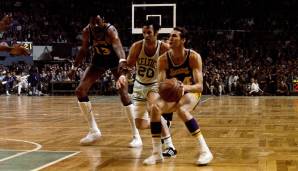 Platz 17: JERRY WEST (Los Angeles Lakers, 1970/71) | Overall-Rating: 95 | Dreier-Rating: 85 | Dunk-Rating: 25