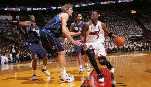 Platz 18: DWYANE WADE (Miami Heat, 2005/06) | Overall-Rating: 95 | Dreier-Rating: 73 | Dunk-Rating: 80
