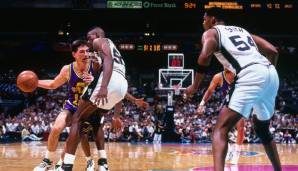 Platz 27: JOHN STOCKTON (Utah Jazz, 1997/98) | Overall-Rating: 93 | Dreier-Rating: 87 | Dunk-Rating: 25