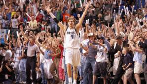 Platz 9: Dirk Nowitzki (Dallas Mavericks) – 209 Punkte in sieben Spielen gegen die Portland Trail Blazers (2002/03) – 29,9 Punkte, Serie: Gewonnen
