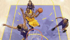 Platz 18: Kobe Bryant (Los Angeles Lakers) – 195 Punkte in sieben Spielen gegen die Phoenix Suns (2005/06) – 27,9 Punkte, Serie: Verloren