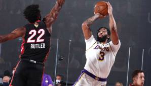 Platz 1: Anthony Davis | Team: Los Angeles Lakers | Alter: 27 | Status: Spieler-Option: 28,8 Mio.| Gehalt 19/20: 27,1 Mio.| Stats 19/20: 26,1 Punkte, 9,3 Rebounds, 2,3 Blocks, 50,3 Prozent FG (62 Spiele).
