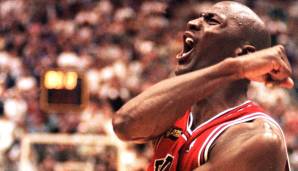 MICHAEL JORDAN | Position: Shooting Guard | Teams: Bulls, Wizards | aktiv von: 1984 - 1993, 1995 - 1998 und 2001 - 2003 | Karriere-Highlights: Hall of Famer, 6x Champion, 6x Finals-MVP, 5x MVP, 14x All-Star, 11x All-NBA, 10x Scoring-Champ
