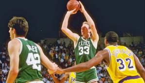 LARRY BIRD | Position: Forward | Team: Boston Celtics | aktiv von: 1979 - 1992 | Karriere-Highlights: Hall of Famer, 3x Champion, 3x MVP, 12x All-Star, 10x All-NBA, 2x Finals-MVP