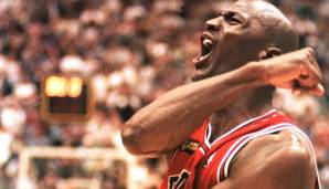 Platz 1: MICHAEL JORDAN (1984 - 1993, 1995 - 1998 und 2001 - 2002): 33,4 Punkte pro Spiel - 179 Playoff-Partien für die Chicago Bulls