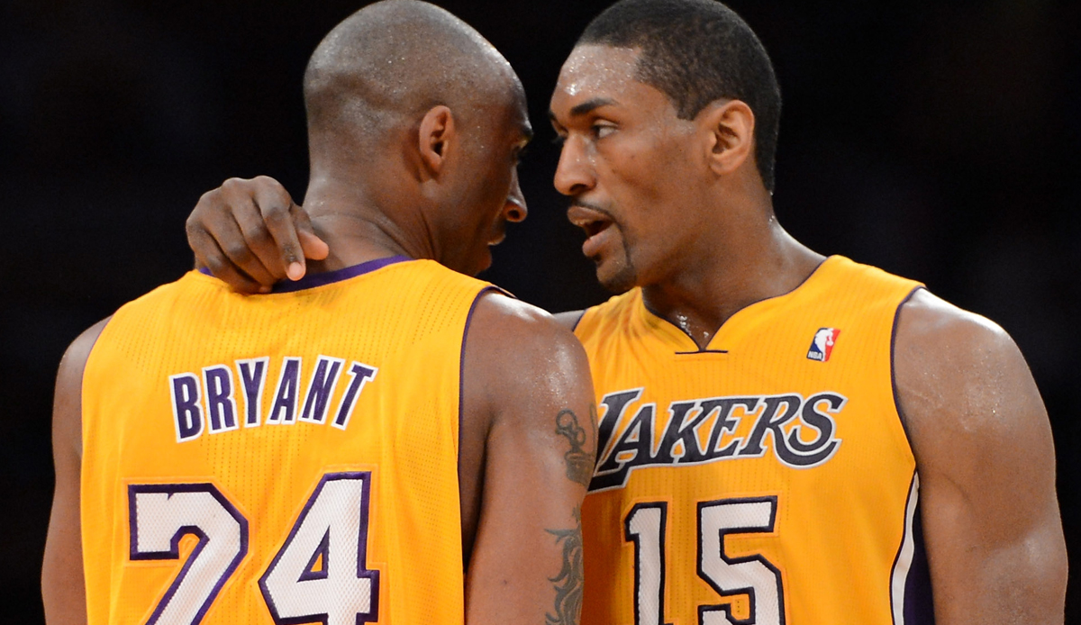 An der Seite von Kobe Bryant avancierte Ron Artest (r.) bei den Los Angeles Lakers zum NBA-Champion