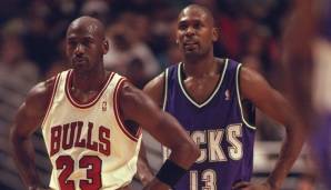 Platz 10: GLENN ROBINSON | 42 Punkte | Milwaukee Bucks | Am 02.01.1998 gegen die Chicago Bulls | Michael Jordan: 44 Punkte | CHI-MIL: 114-100