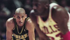 Platz 4: REGGIE MILLER | 44 Punkte | Indiana Pacers | Am 10.01.1990 gegen die Chicago Bulls | Michael Jordan: 35 Punkte | IND-CHI: 120-113