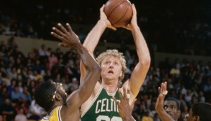 Platz 9: LARRY BIRD | Team: Boston Celtics | Saison: 1987/88 | Alter: 31 | Punkteschnitt: 29,9