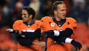 Peyton Manning (r. ) oder doch lieber Brock Osweiler als Broncos-Quarterback?