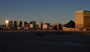 Auf diesem Platz, westlich des Las Vegas Strips, wird das neue Raiders-Stadion entstehen