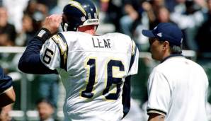 2. RYAN LEAF (QB, Chargers, 2. Pick 1998) - Leaf startete in 18 Spielen für die Chargers und spielte schrecklich (13 TD, 33 INT). Der QB litt zudem unter Drogenproblemen. Er spielte noch ein Jahr für die Cowboys, ehe er seine Karriere beendete.