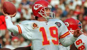 JOE MONTANA (Kansas City Chiefs): Der Hall-of-Fame-Quarterback der 49ers gewann viermal den Super Bowl, seine zwei Jahre in KC 1993 und 1994 blieben dagegen eher eine Anomalie.