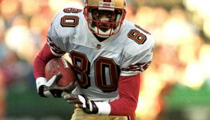 1. JERRY RICE, Wide Receiver: 23.540 Scrimmage-Yards (Rushing Yards: 645 / Receiving Yards: 22.895) - Teams: 49ers, Raiders, Seahawks.