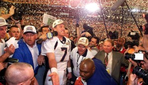 DENVER BRONCOS 1999: Parallelen zu Peyton Manning tun sich auf: John Elway gewann 1997 und 1998 jeweils den Titel, dann beendete er seine glorreiche Karriere. Brian Griese sollte ihn ersetzen - aber daraus wurde nichts.