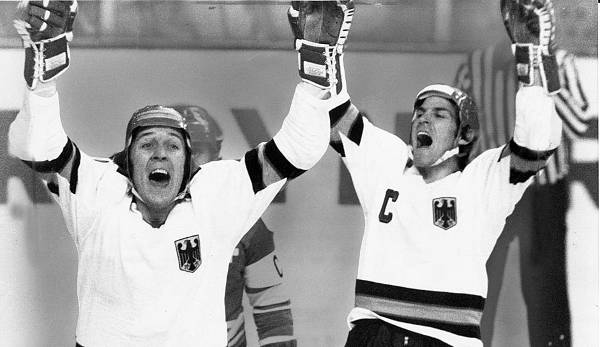 Ausgenommen von diesem Ranking sind Spieler, die nie in der NHL gespielt haben. Deswegen sind deutsche Eishockey-Legenden wie Kühnhackl (l.), Schloder (r.) und Truntschka aus dem Team, das 1976 bei Olympia in Innsbruck Bronze gewann, außen vor.