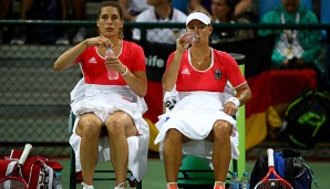 Andrea Petkovic und Angelique Kerber spielten bei Olympia zusammen Doppel
