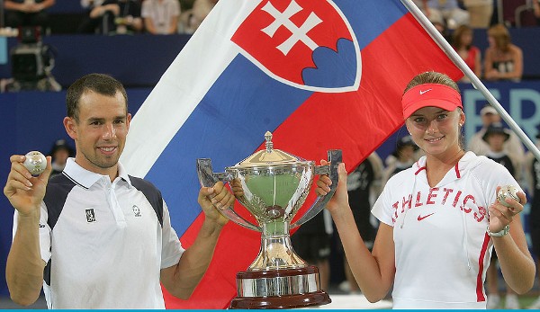 Nach einer Finalniederlage im Vorjahr holte sich die Slowakei 2005 den Hopman-Cup-Pokal (Dominik Hrbaty, Daniela Hantuchova).