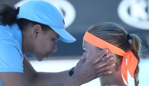 Kristina Mladenovic musste in ihrer Zweitrundenpartie behandelt werden.